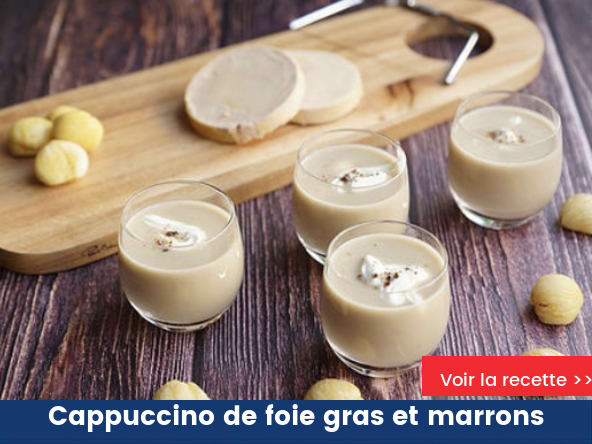 Cappuccino de foie gras et marrons
